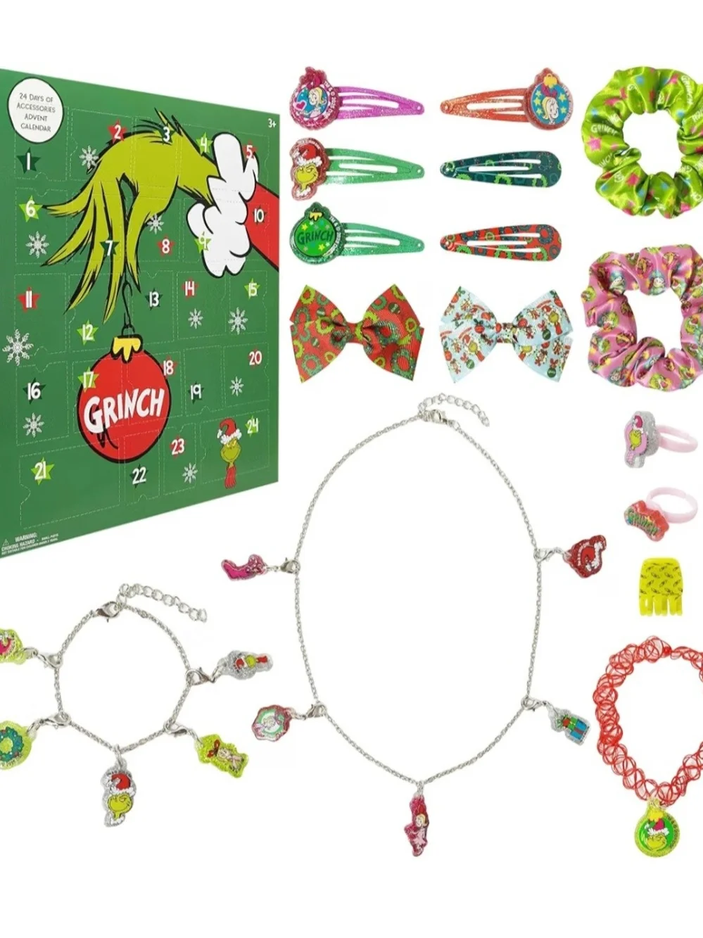 Dr. Seuss The Grinch Green Advent Calendar - Holiday Countdown. Girls. NWT.